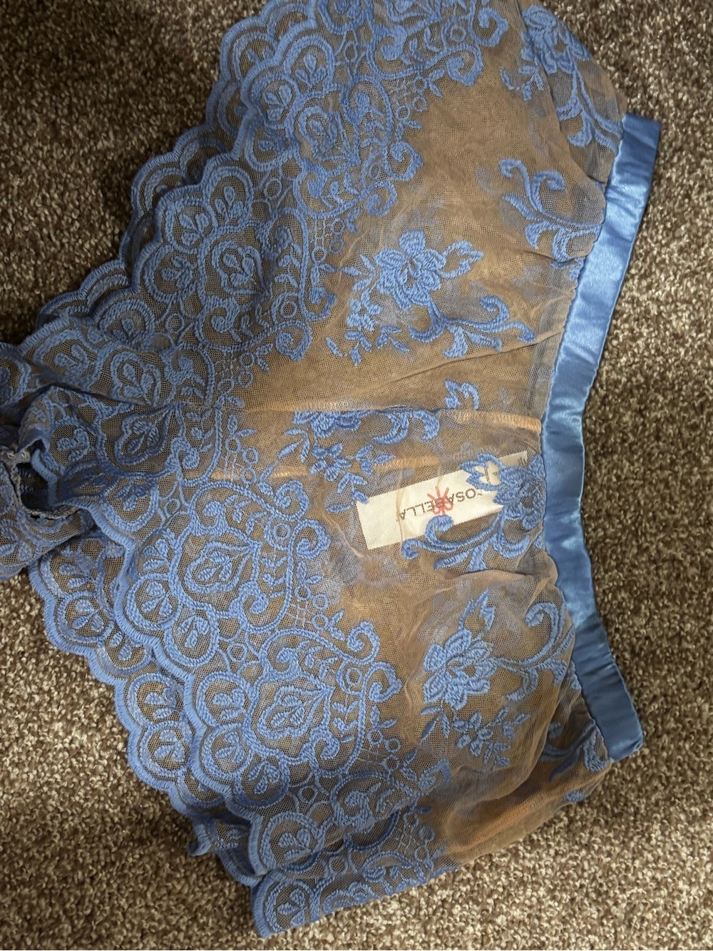 Cosabella Blue Lace Sheer Bralette